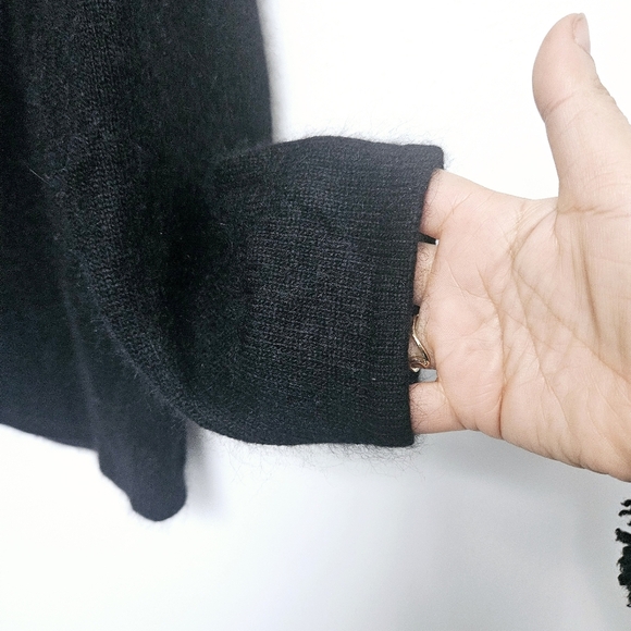 Vintage Casual Small Connection Angora Blend Black Collard Pullover Sweater - Picture 6 of 8